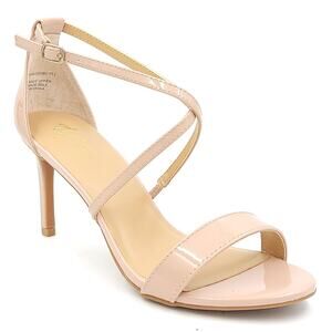 Thalia Sodi Women Cross Strap High Heeled Sandals Darria Size US 9.5M Nude Beige